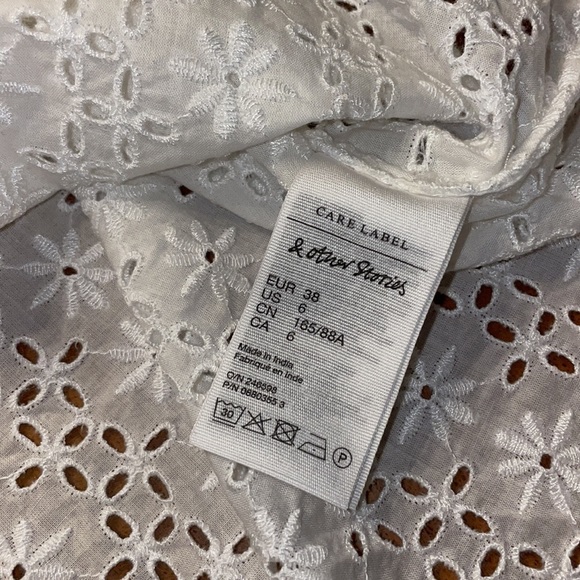& Other Stories US 6 White Blouse NWT - Picture 6 of 6